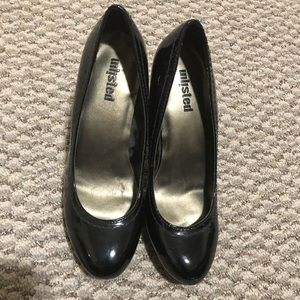 Patent leather pumps